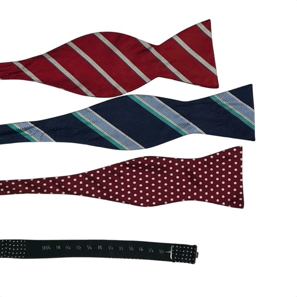 Brooks Brother/Stanley Blacker Four Silk Bow Ties 3 x 17.5” neck & 1 x 16.5” - Picture 9 of 13